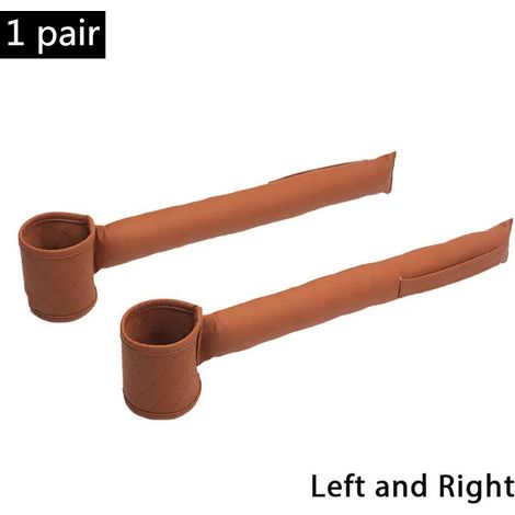 (Marron, 1 lot) Coussinet de remplissage en cuir PU pour poche latérale de siège auto, compatible avec les petits porte-gobelets, les poches latérales et les espaces pour téléphone, portefeuille, clés (1/5)