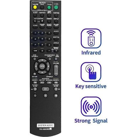 Telecomando di ricambio RM-AMU063 per Sony System Audio AV RMAMU063 CMT-DH70SWR CMT-DH40R HCD-DH40R C (1/4)