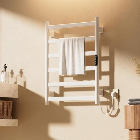Sèche-Serviette,Blanc Chauffe Serviette Salle de Bain,Les Dimensions sont :700×500mm,avec écran Tactile,Minuterie et température réglable radiateur seche Serviette Electrique Salle de Bain (1/5)