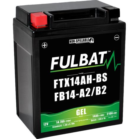 Fulbat – Batterie moto GEL 12V 14.7Ah 175A – Technologie Gel – Polarité Plus à gauche – Dimensions 135x90x167mm (1/2)