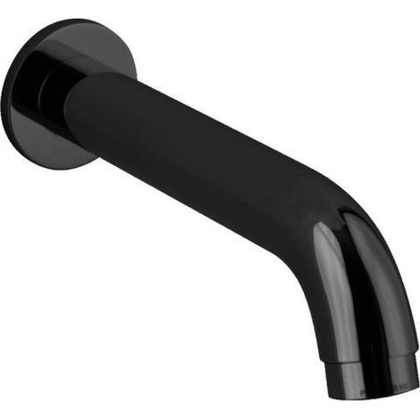 Bec de baignoire laiton noir section ronde Ø30 mm longueur 176 mm pour système encastré - THEWA AC225NE