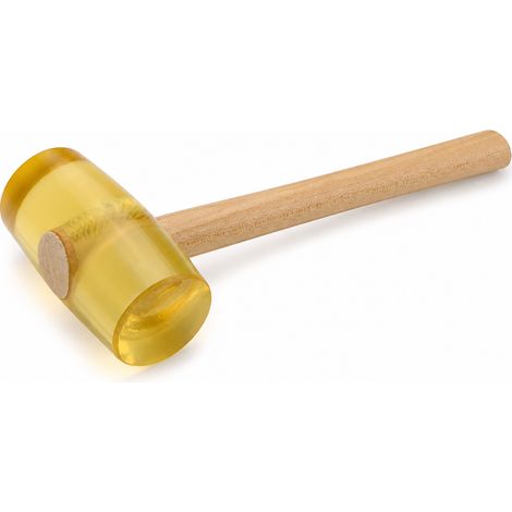 Maillet en caoutchouc transparent pour pose de sol manche bois 0,4 kg (1/5)