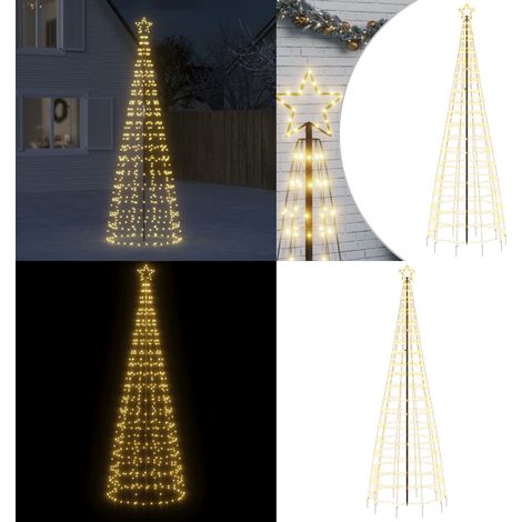 LED-Weihnachtsbaum mit Erdspießen 570 LEDs Warmweiß 300 cm - Weihnachtsbeleuchtung - Erdspieße (1/5)