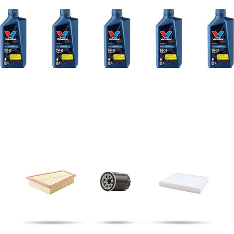 Kit tagliando 3 FILTRI e 5L OLIO compatibile con Ford Fiesta VI 1.0 EcoBoost 92kw dal 2012 (1/5)