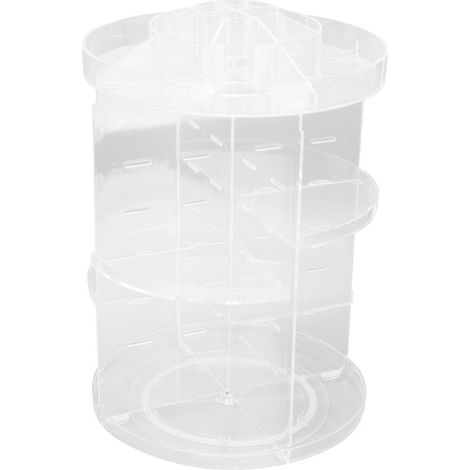 360° drehbarer Schminktisch, Kosmetikbox mit großem Fassungsvermögen, Schmuckständer aus Acryl (1/5)