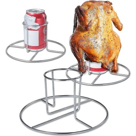 Filiyano – support pour barbecue – 2 supports de grillade en acier inoxydable pour poulet, support pour barbecue, support pour poulet en canette de (1/5)