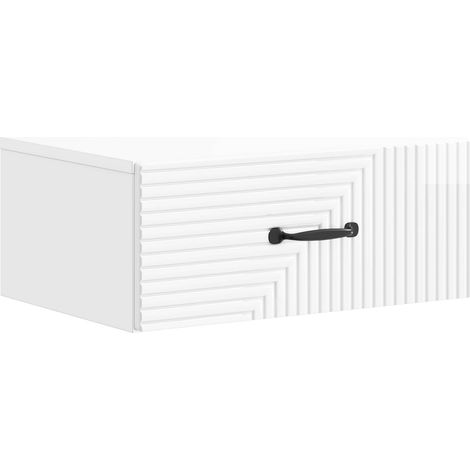 Mesita de Noche de Pared con cajón Brillante 49 x 34,5 x 20 cm vidaXL