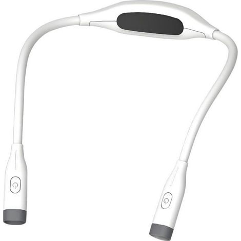 Lampe de Lecture de Cou Rechargeable Liseuse 3 modes couleur et intensité lumineuse réglable pour Lecture, Tricot et bricolageblanc (1/5)