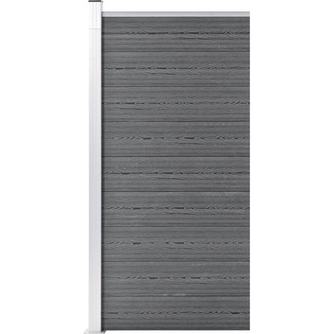 Panneau de clôture WPC 95x186 Gris (1/5)