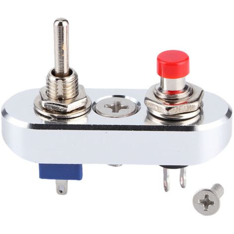 Bouton Poussoir momentané Interrupteur à Réinitialisation Automatique 2 Positions Interrupteur à Bascule 220 V 3A pour Usage Industriel. (1/5)