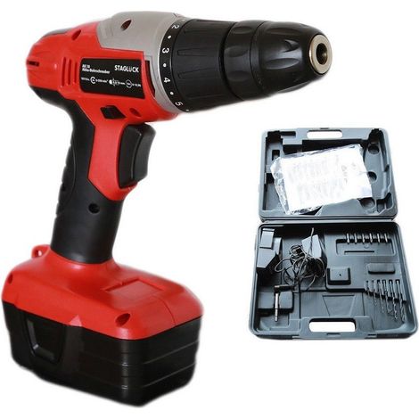 TrAdE Shop Traesio - Avvitatore 18v Trapano Batteria A Litio Caricabatterie Ricaricabile Accessori - (1/5)
