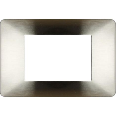 PLACCA 6803-5 3P ARGENTO SATINATO METALLO T2 GEM