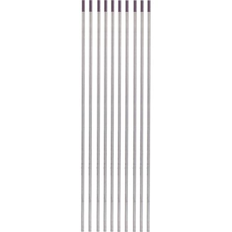 10 électrodes de soudage à l'arc en tungstène-zirconium, violettes, 2,4 mm, WES (1/5)