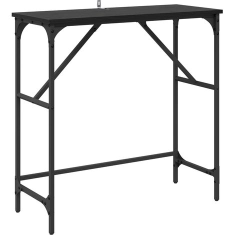 Maison Exclusive - Tavolo consolle Rovere Nero 75 x 32 x 75 cm Legno multistrato