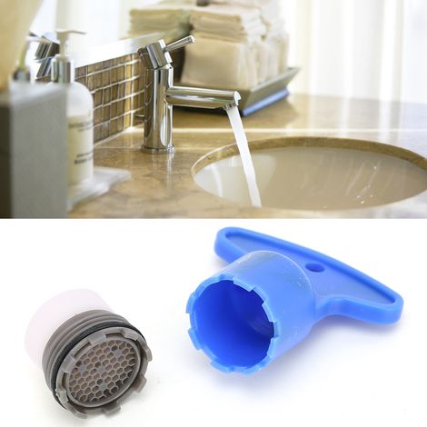 Wasserhahnzubehör mit integriertem Strahlregler und Filter, ideal für Küche und Bad (M16,5). (1/5)