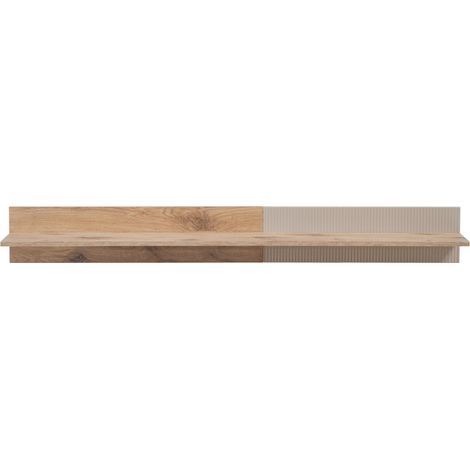 Étagère murale Catalina - Bois MDF cachemire et chêne Viking - 160 x 20 x 25 cm - Livraison gratuite (1/3)