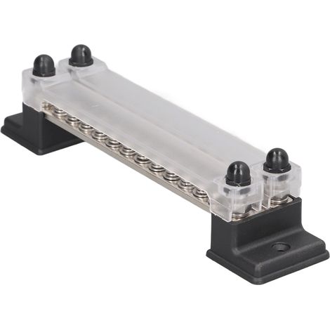 Barre de connexion 24 bornes avec capot bloc distribution 48V 150A double rangée pour véhicules et bateaux (1/5)