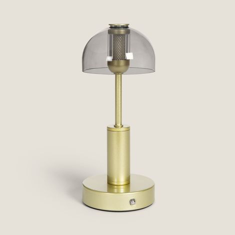 Lampada da Tavolo LED Portatile con Batteria USB Ricaricabile Ludza Oro