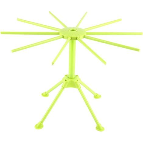 Nudeltrockengestell, faltbares Spaghetti-Trockengestell, Nudeltrockengestell mit 10 ausziehbaren Ebenen, 28 x 16,8 cm (grün) (1/5)