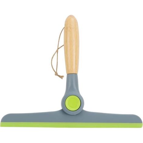 Raclette Lame en Caoutchouc de 240mm Raclette Silicone Vitre Raclette en Silicone Pivotante avec Poigne en Bambou RACLETTE DE SOL (1/4)