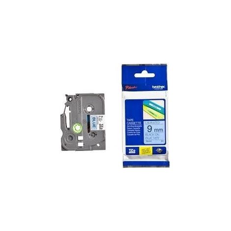Brother cinta rotuladora laminada azul sobre negro de 9mmx8m