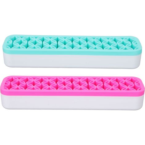 Porte-pinceaux de maquillage, boîte de rangement pour stylos de maquillage, séchoir à pinceaux en silicone, support de rangement pour outils de maquillage (1/5)