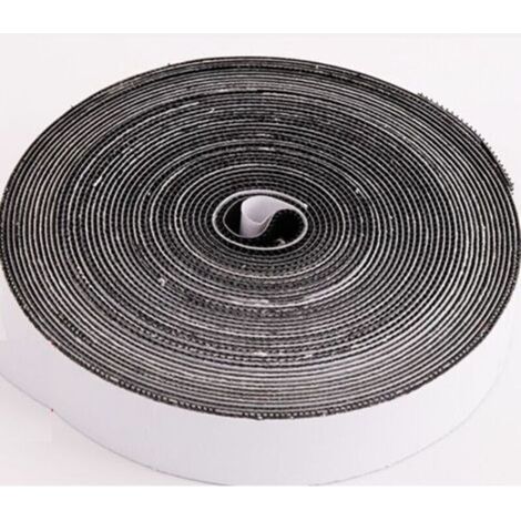 Ruban auto-agrippant velcro noir 20 mm × 25 m – 1 pièce, idéal pour fixation de cadre et montage mural