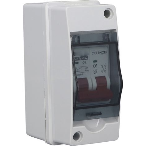 2-poliger 1000V DC 6A Trennschalter mit wasserdichtem Gehäuse (IP65) für PV-Solaranlagen (1/5)