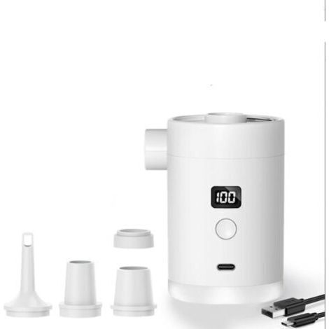 Pompe À Air Électrique avec Batterie : Batterie Rechargeable 4000mAh Gonflage Et Dégonflage Léger Ultra Rapide Mini Pompe À Air Électrique Portable avec Lampe De Camping pour Matelas Gonflabl