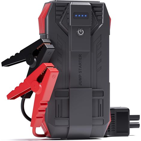 6000A Booster Batterie Voiture, 12 V de Moto (jusqu'à 10 L d'essence/8 L de Diesel), Jump Starter avec Dâbles de Démarrage, Voyant d'urgence et 2 Ports USB (1/5)