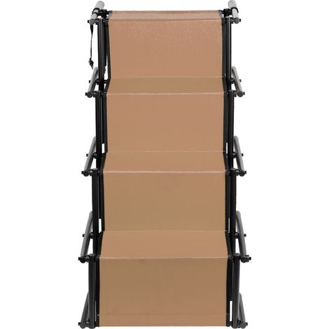 Rampe für Hunde, Treppe für große und kleine Hunde, Hunderampe für Auto, Sofa oder Bett, rutschfest, belastbar bis 75 kg (braun)