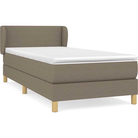 Maison Exclusive - Giroletto a Molle con Materasso Tortora 90x200 cm inTessuto (1/5)