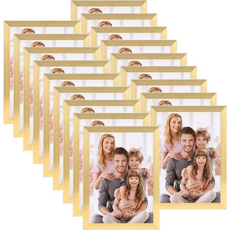 Bilderrahmen 13x18 18er Collage Set Wand Tischaufsteller Gold 13x18cm (1/5)
