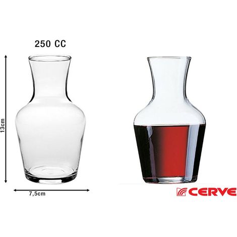 Cerve Carafon set 6 caraffe acqua e vino 25 cl