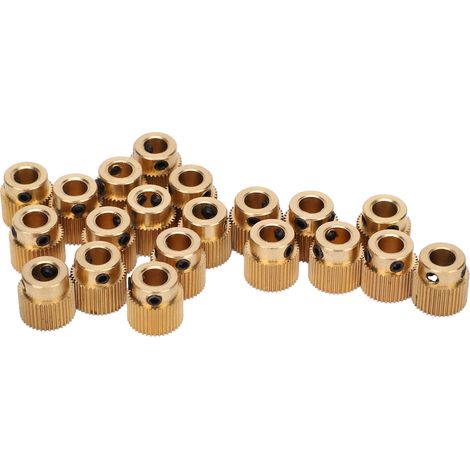 Lot de 20 engrenages d'entraînement à 40 dents en laiton jaune pour imprimante 3D, accessoires de rechange 11 mm x 11 mm (1/5)