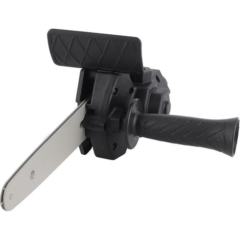 Outil de modification pour tronçonneuse électrique : adaptateur perceuse électrique vers tronçonneuse avec clé et chaîne pour la coupe du bois (15 cm). (1/5)