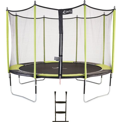 Trampoline KANGUI - JUMPI Ø 426‑430 cm – Enfant XXL – Rebond Dynamique – Échelle – Garantie 5 ans (1/4)