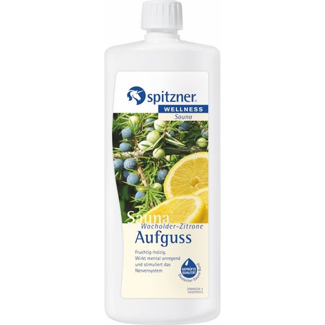 Spitzner Saunaaufguss Wacholder Zitrone 1 Liter (1000 ml) fruchtig-holzig Sauna Aufguss Konzentrat