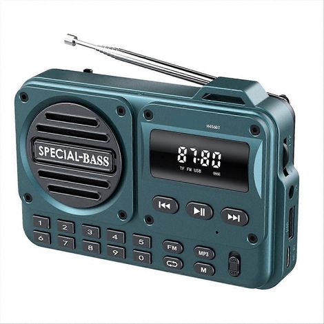 Numérique Radio Bluetooth Compatible 5.0 FM Récepteur Radio avec LED Affichage Clé USB Carte TF MP3 Lecture Loudspeaker (1/5)