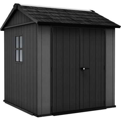 Keter Newton Plus Shed 7x7.5ft - Grey  All Weather Resistant, Easy to Clean