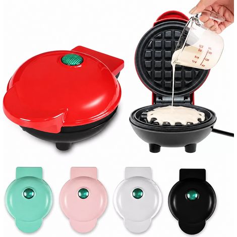 Mini gaufrier électrique 350W rouge 110V prise US pour gaufres et crêpes petit-déjeuner rouge 110v 800 g – Livraison gratuite