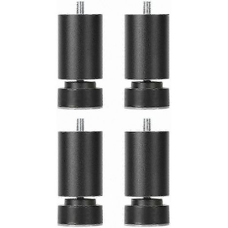 Pieds métalliques robustes et réglables, filetage M10, compatibles avec les supports de meubles - Noir 18 cm (1/5)