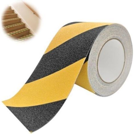 Ruban Antidérapant Jaune Noir 10cmx10m Bande Antidérapante Escalier Rubans Adhésif Antidérapant Extérieur Intérieur Bande Sécurité Ruban Autocollant Anti-Dérapante pour Marches Anti Slip Tape (1/4)