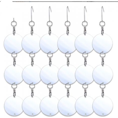 Lot de 6 disques répulsifs - Épouvantail anti-pigeons - Éloignez les pigeons, les corbeaux et autres - À utiliser avec des ultrasons, des pics ou un filet (1/5)