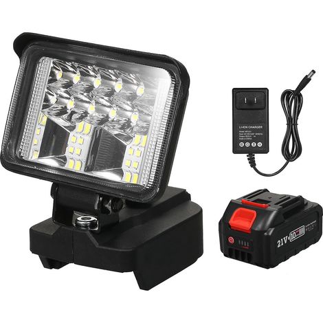 3-Zoll-LED-Arbeitsleuchte für 21-V-Lithiumbatterien, superhelle Außenbeleuchtung, 120°-Drehung