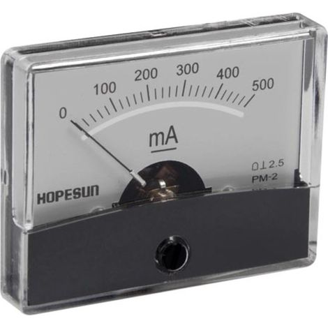 Hope Sun Ampèremètre analogique courant continu 500 mA, compteur de panneau avec échelle, pour installations électroniques, véhicules, alimentation électrique, projets de bricolage, armoires de (1/4)
