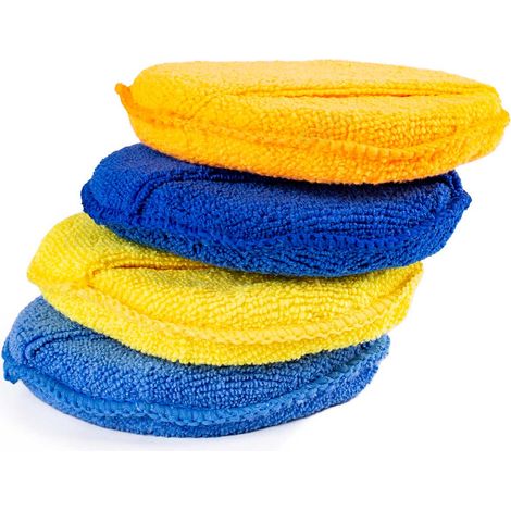 Ensemble de 4 éponges à polir et à cirer de 125 mm amio-02905