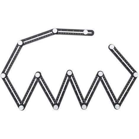 BUNTHAUS Règle de Mesure Multi-Angle, 12-Côtés Outil de Rapporteur Améliorer Template Outil de Mesure Alliage d'aluminium Universel Localisateur d'ouverture pour Bricoleurs Constructeurs Charpentiers (1/5)