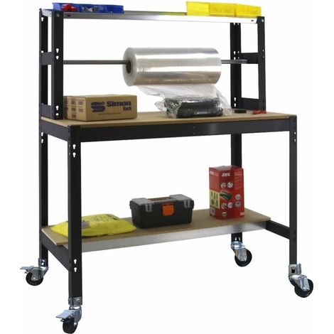 Mesa de Trabajo SIMONWORK con Ruedas BT 4 900 antracita/madera (1/2)