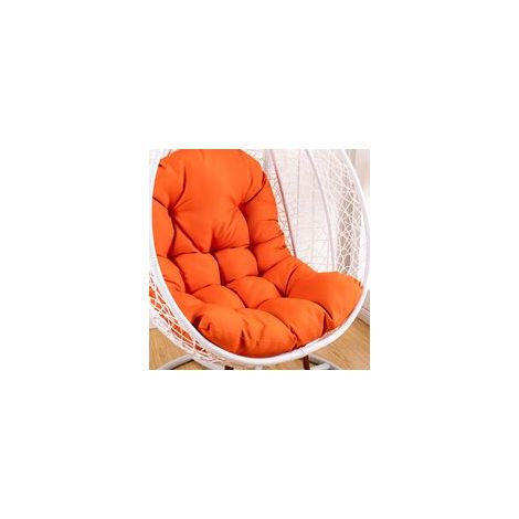 Coussin de balancelle imperméable et épais - Coussin de dossier pour balancelle de jardin uniquement - Coussin anti-salissures, durable et confortable (orange, ) (1/4)